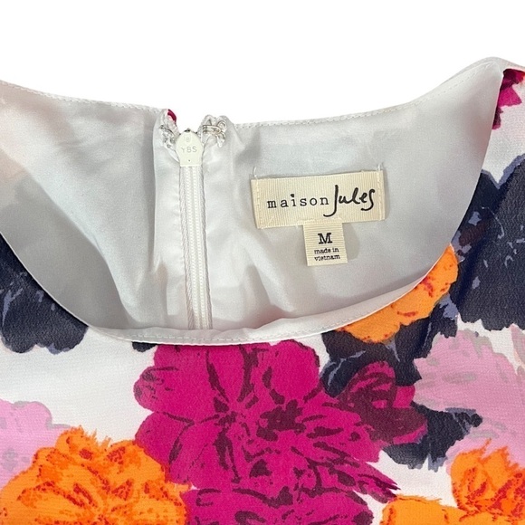 NWT Maison Jules Floral Fit and Flare Dress sz M - Picture 4 of 14